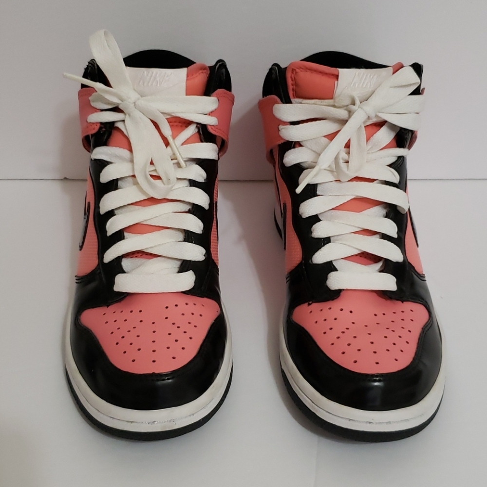 Nike Women’s High-Top Sneakers in Pink, Black & White - Picture 1 of 8